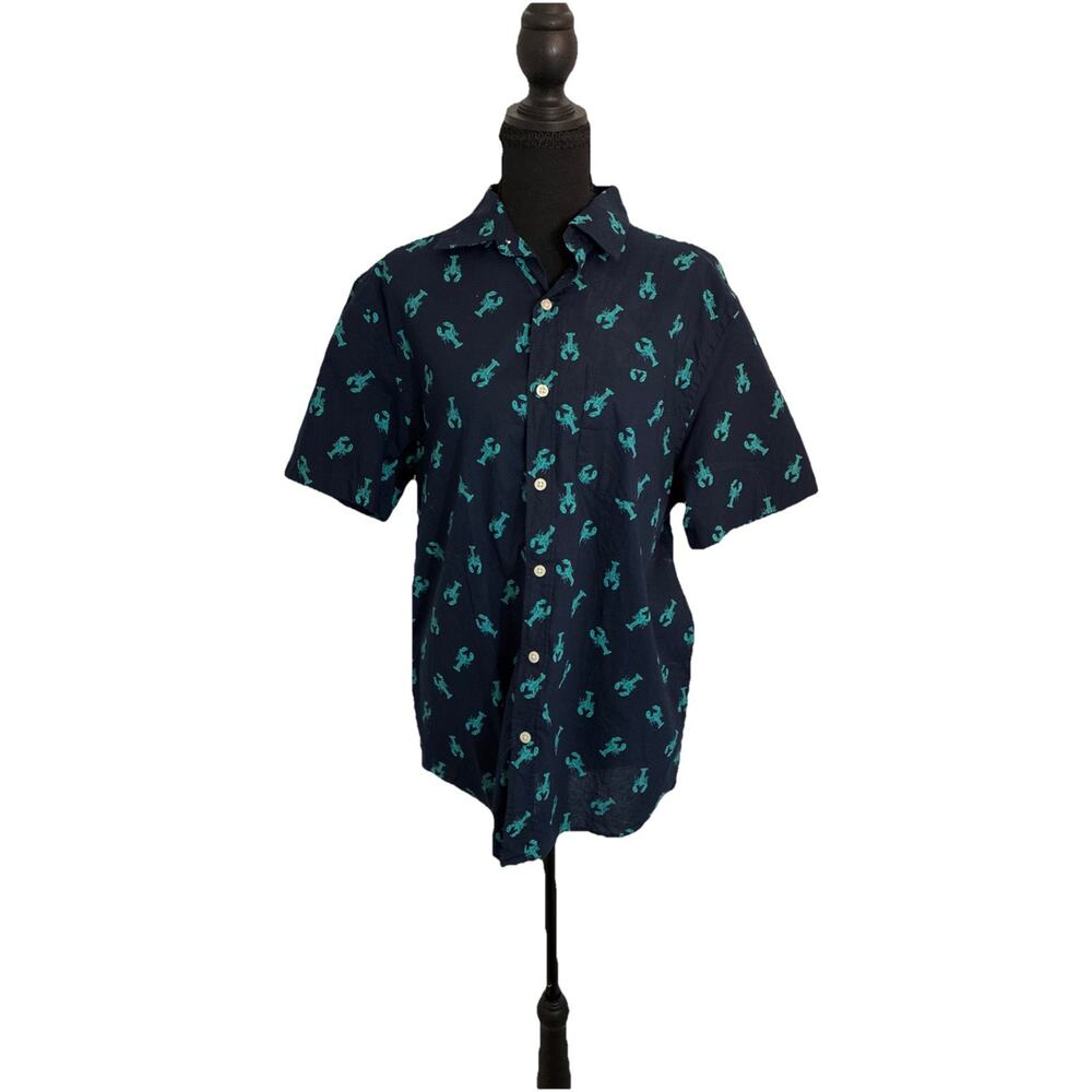 Old Navy Men’s Sz M Lobster Button Shirt Beach Surfer Dude Vibe Fun